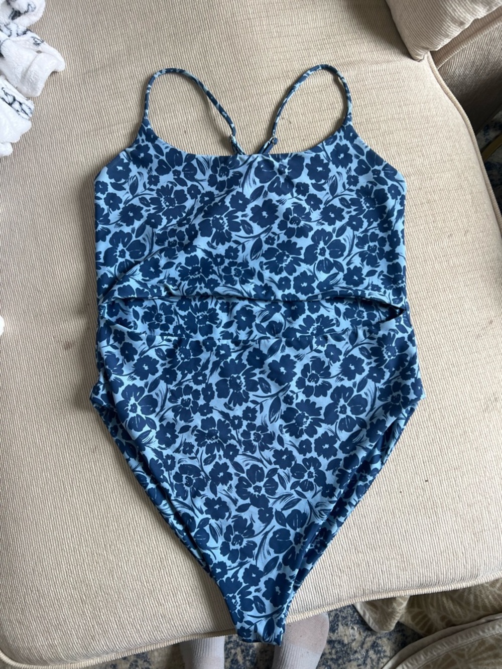 Skatie Blue Floral One-Piece Swimsuit